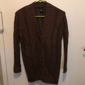 Pink Tartan olive green cardigan